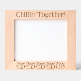 Pinguïns, Chillin' Together, 10 x 8" Landschap Gegraveerde Lijstjes