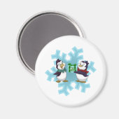 Pinguïns "Cool Yule" Magneet (Voorkant / Achterkant)