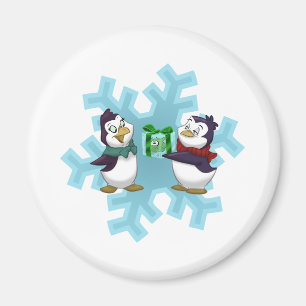 pinguïns "Cool Yule" Magneet