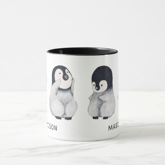 Pinguins Custom Cute Mok (Midden)