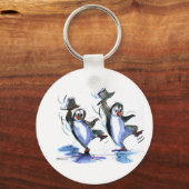 pinguïns dansen sleutelhanger (Voorkant)