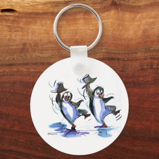pinguïns dansen sleutelhanger (Voorkant)
