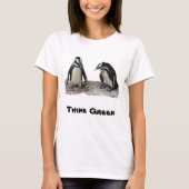 Pinguïns denken Green Earth Day Shirt (Voorkant)