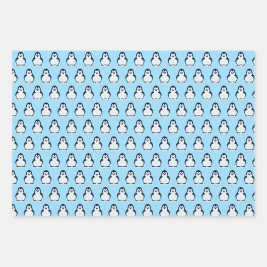 Pinguïns Design Wrapping Paper Set (Voorkant)
