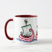 Pinguïns die in een Mok voor kerstmis zitten (Links)