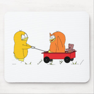 Pinguïns die in een Wagon spelen Muismat