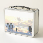 pinguïns die op een ijsgang koelen (Achterkant)