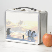 pinguïns die op een ijsgang koelen (In situ)