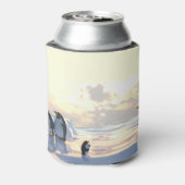 pinguïns die op een ijsgang koelen blikjeskoeler (Blikje Achterkant)