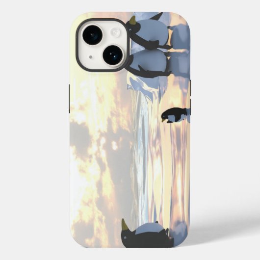 pinguïns die op een ijsgang koelen Case-Mate iPhone case (Achterkant)