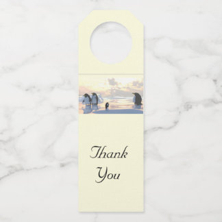 pinguïns die op een ijsgang koelen flessenhanger