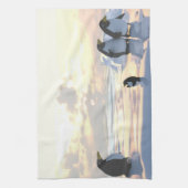 pinguïns die op een ijsgang koelen theedoek (Verticaal)