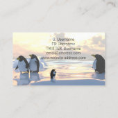 pinguïns die op een ijsgang koelen visitekaartje (Achterkant)