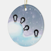 Pinguïns die plezier hebben Kerst Ornament (Links)