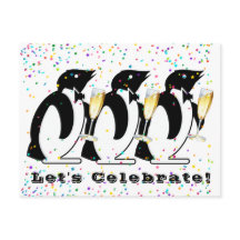 Pinguïns die proosten vieren feest