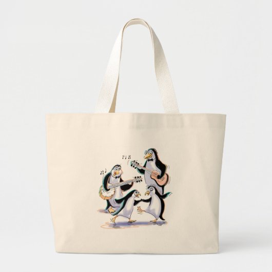 pinguïns die zwemmen grote tote bag (Voorkant)