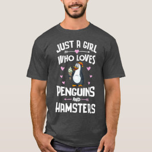 Pinguïns en hamsters Schattige cadeau voor meisjes T-shirt