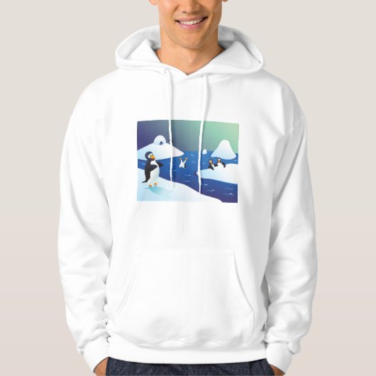 Pinguïns en ijs hoodie (Voorkant)