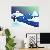 Pinguïns en ijs poster (Thuiskantoor)