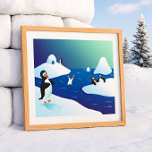 Pinguïns en ijs poster