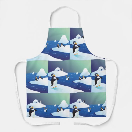 Pinguïns en ijs schort (Voorkant)