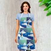 Pinguïns en ijs schort