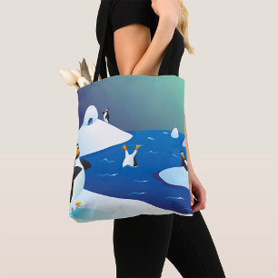 Pinguïns En Ijs Tote Bag