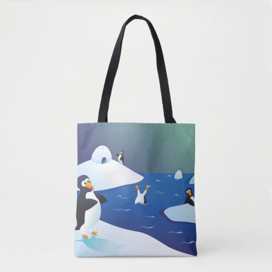 Pinguïns en ijs tote bag (Voorkant)