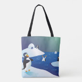 Pinguïns en ijs tote bag (Achterkant)