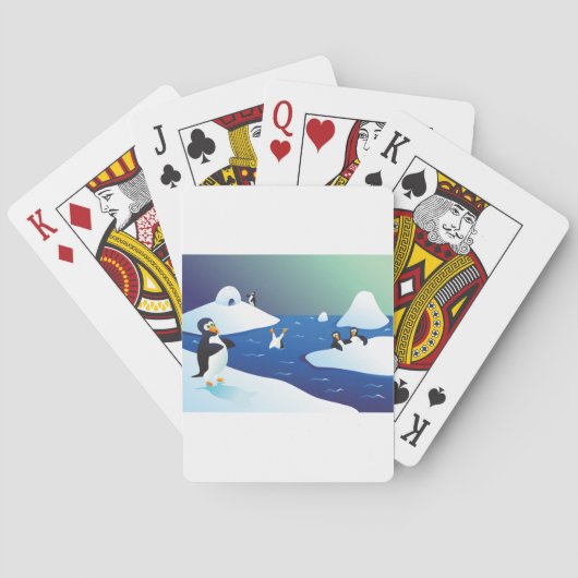 Pinguïns en ijskaarten pokerkaarten (Achterkant)