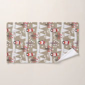 Pinguïns en kerstbomen bad handdoek (Handdoek)