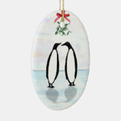 Pinguïns en Mistletoe Holiday Ornament (Rechts)