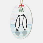 Pinguïns en Mistletoe Holiday Ornament (Links)