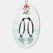 Pinguïns en Mistletoe Holiday Ornament (Links)