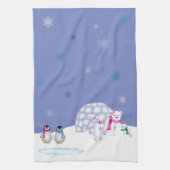 Pinguïns en polaire Beren Day Time Towel Theedoek (Verticaal)