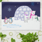 Pinguïns en polaire Beren handdoeken (Gevouwen)