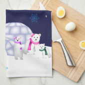 Pinguïns en polaire Beren handdoeken (Quarter Fold)