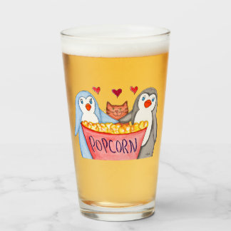 Pinguïns en Popcorn Glas