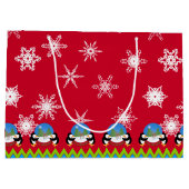 Pinguïns en Snowglobes, kerstcadeautas Groot Cadeauzakje (Achterkant)