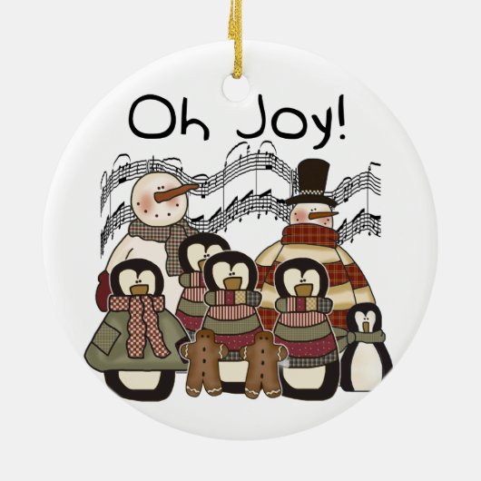Pinguïns en Snowmen Oh Joy Ornament (Achterkant)