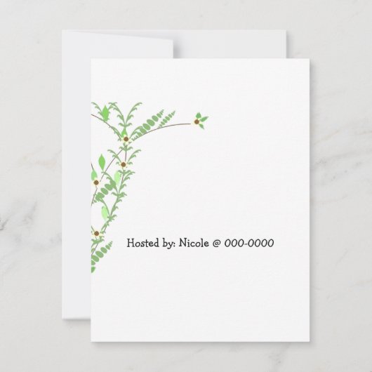 Pinguïns en wijnstokken Baby shower Kaart (Achterkant)