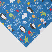 Pinguïns en zeelieden tissuepapier (Detail)