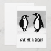 pinguïns feestdagenkaart (Voorkant / Achterkant)