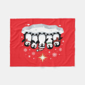 Pinguïns Fleece Deken (Voorkant (Horizontaal))
