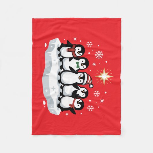 Pinguïns Fleece Deken (Voorkant)