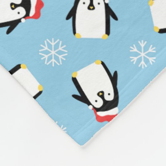pinguïns fleece deken (Hoek)
