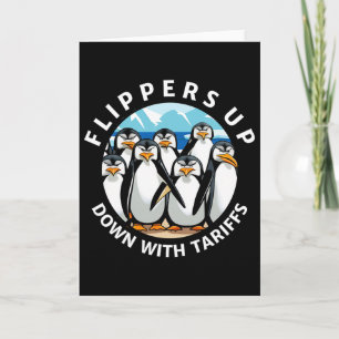 Pinguïns Flippers Omhoog Protesteren Tegen Trump T Kaart