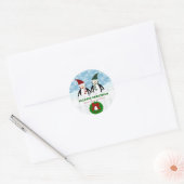 Pinguïns gepersonaliseerde Kerst stickers (Envelop)