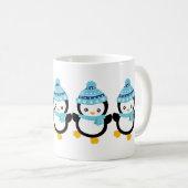 Pinguïns geperst voor de winter koffiemok (Voorkant rechts)