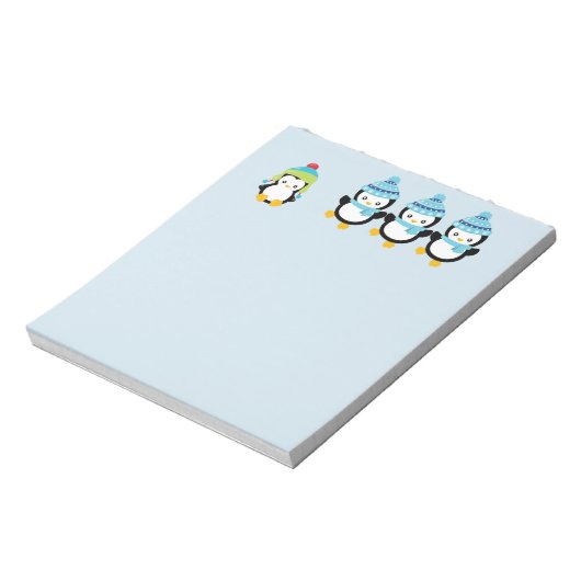 Pinguïns geperst voor de winter notitieblok (Linkerzijde)